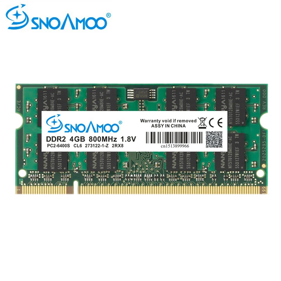 Achat SNOAMOO Ordinateur Portable Béliers DDR2 4 gb 667 mhz PC2 5300S 800 mhz PC2 6400S 200Pin DDR2 1 gb 2 gb 4 gb DIMM Mémoire Portable Garantie À Vie