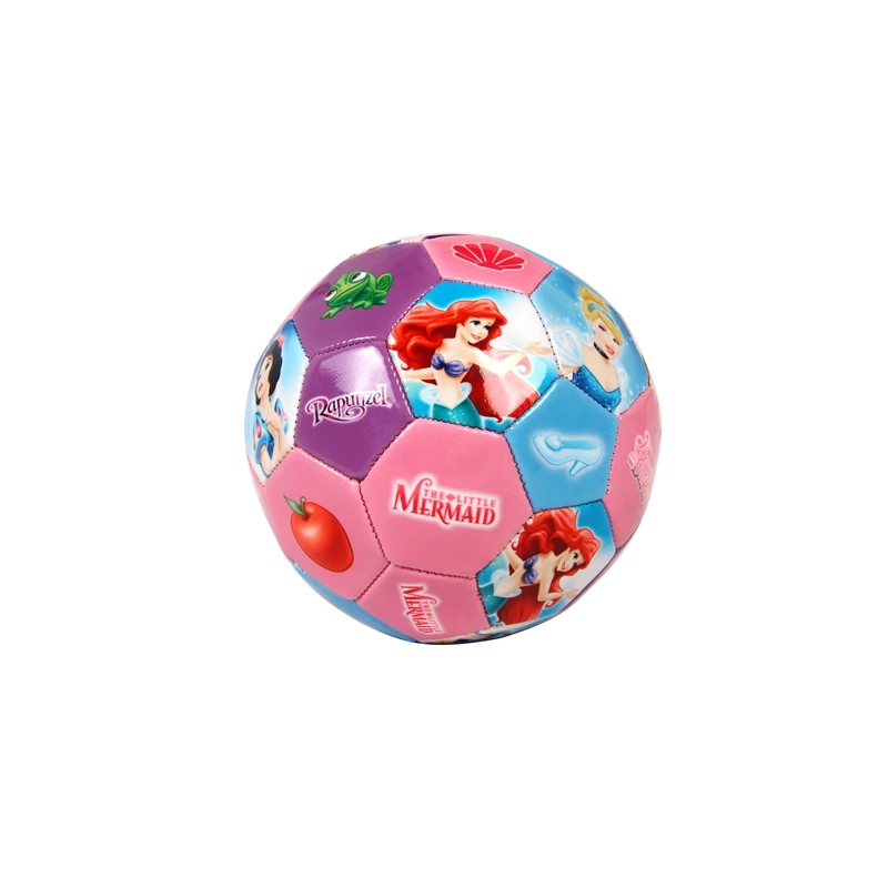 DISNEY size 2# Colorful Mermaid Princess Girls toy Soccer ball Cartoon PVC Outdoor funny family Playing Football ball for Kids (1)