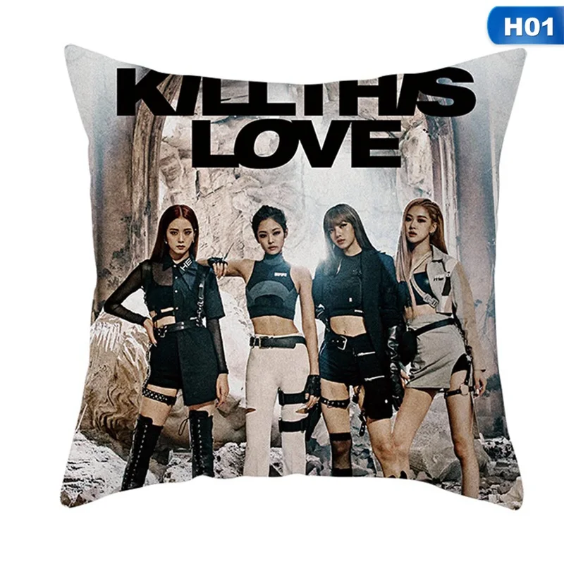 Blackpink KILL THIS LOVE чехол для подушки, волшебный чехол для подушки, дважды Модный чехол для подушки для домашнего декора 45*45 см