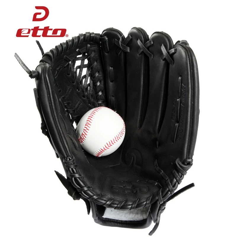 Etto Высокое качество коровьей кожи бейсбольные перчатки правая рука 11,5/12,75 дюймов для мужчин и женщин профессиональное оборудование для бейсбола HOB007Y