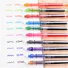 High Quality 10 Colour Transparent Big Capacity Ink Gel Pen Student School Office Stationery Fine Roller Ball Pen New ► Photo 2/6