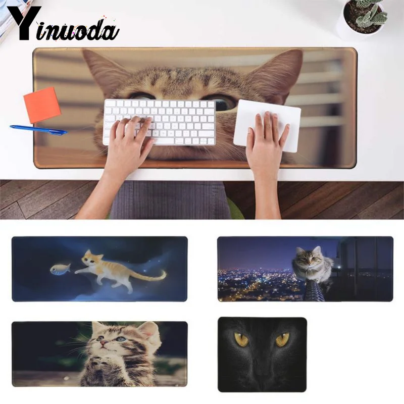 Yinuoda ваши собственные коврики кошка геймер скорость мыши розничная продажа маленький резиновый коврик для мыши Скорость/Управление версия