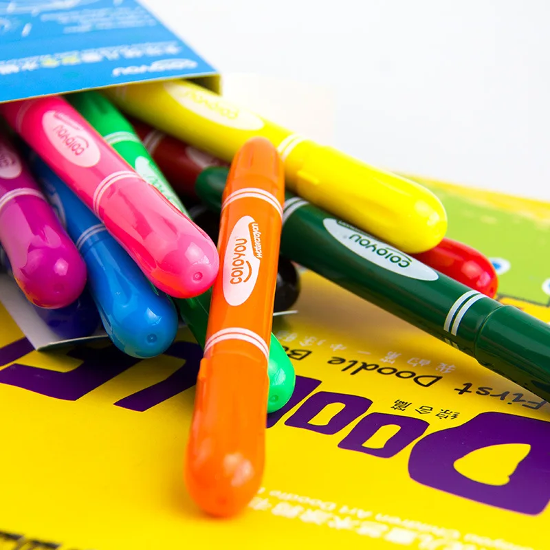 Color marker Excellent in 12 color children safe and nontoxic crayons