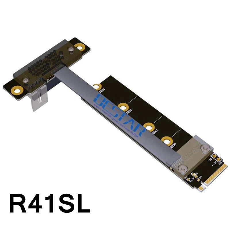 8G/bps M.2 NGFF NVMe ключ M 2230 2242 2280 для PCIe x1 Riser Card PCI E Gen3.0 1x плоский кабель удлинитель 1060ti