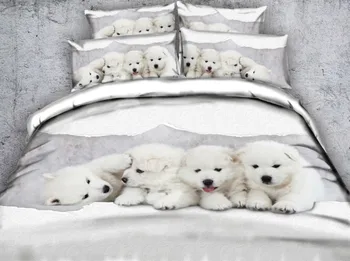 

Dog Bedding set Luxury duvet cover Cotton bed sheet sheets Super King Queen size full double twin single bed in a bag linen 4PCS