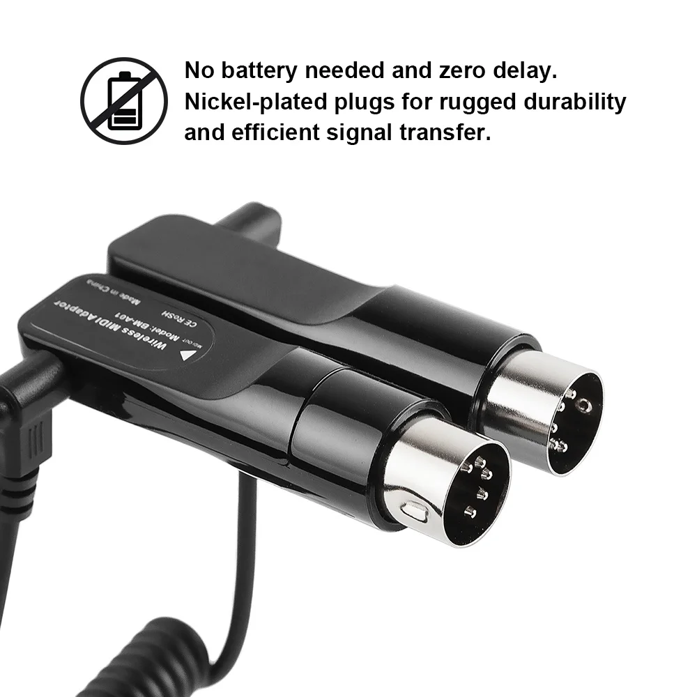 Vangoa Bluetooth беспроводной кабель для миди кабеля VBM A01 5 PIN MIDI адаптер|adapter|adapter wirelessadapter