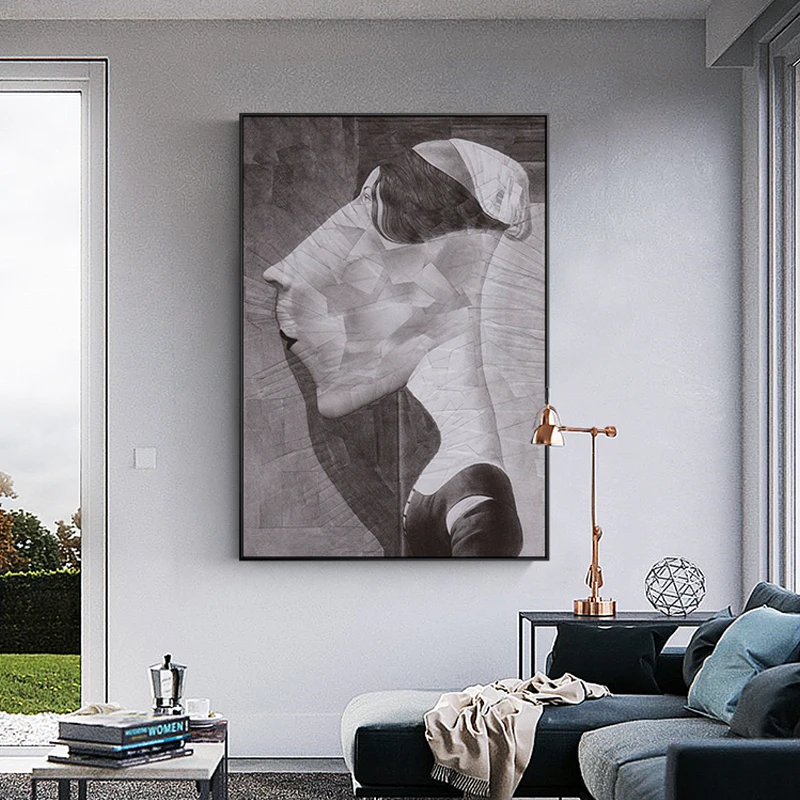Cartoon Cute Man Canvas Painting Interior Design Decoration Wall Art Poster And Print For Living Room Dining Unframed