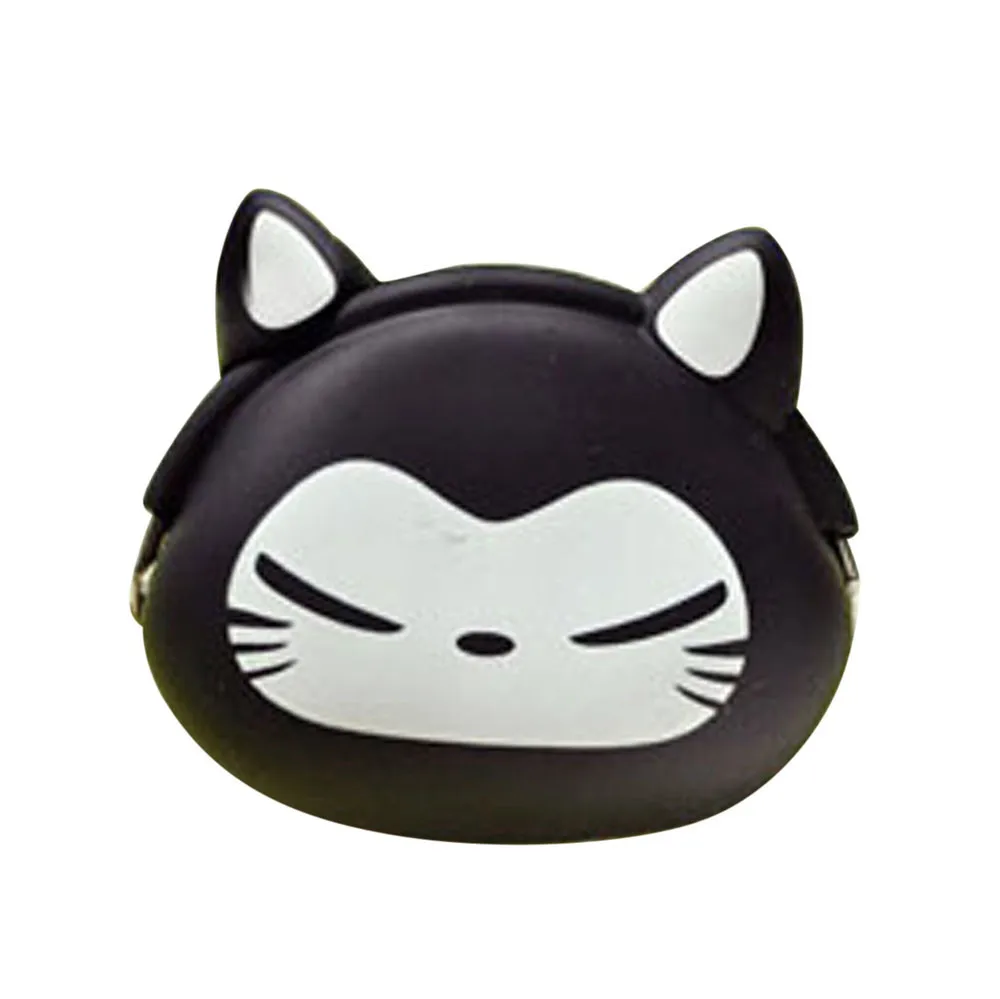 

Cartoon Silicone Coin Bag Mini Purse For Girls Soft Surface Fastener Female Key Rring Coin Purse munten houder