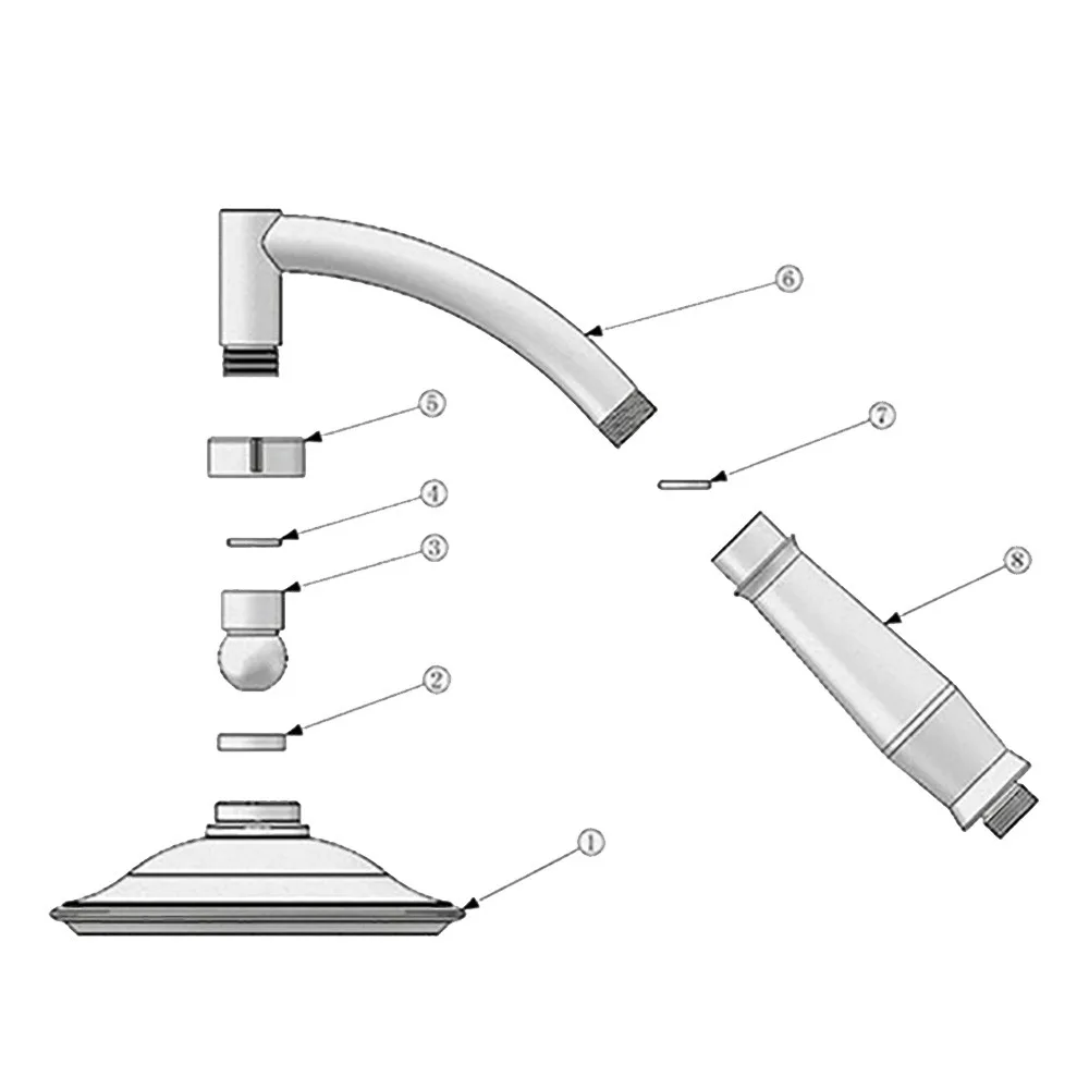 Квадратные верхние дождевые дополнительные компоненты к душевой головке трубы хром ванная комната набор аксессуары для душа