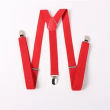 Mantieqingway Детские подтяжки ремни с возможностью регулировки ремень однотонные цветные подтяжки 3 пряжки Y-back подтяжки для женщин и мужчин