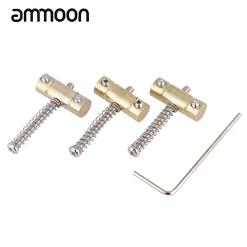 

High Quality 3pcs Brass Guitar Bridge Compensated Saddles for Guitar Replacement Part