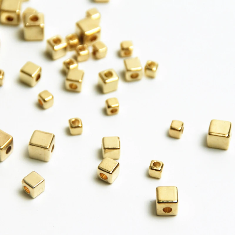 Buy 3mm 4mm 5mm Jewelry Gold Acrylic Square Spacer