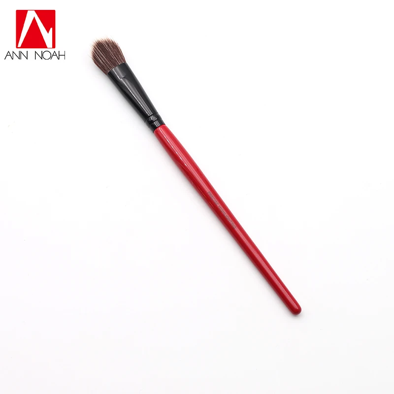 Ограниченная серия Красная изогнутая пластиковая длинная ручка мягкая синтетическая зубило контурная щёчка Точная кисть для подсвечивания