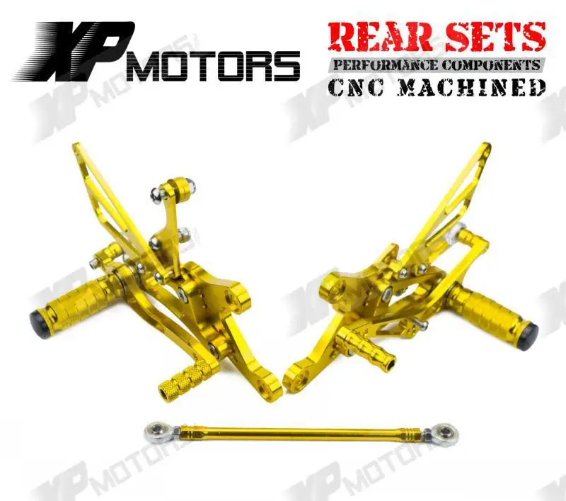 

New Arrived Gold Racing Foot pegs Adjustable Rearset Rear Sets For Yamaha YZF R1 1998 1999 2000 2001 2002 2003