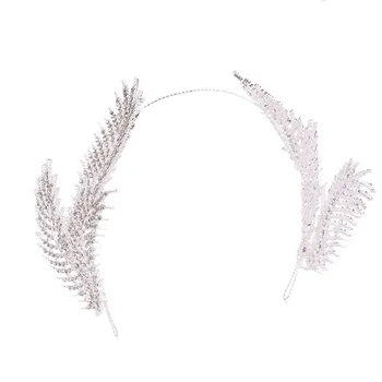 

LAN PALACE new crystal feather Hairbands Headbands wedding and birthday Decor Accessories bridal Hair Jewelry free shipping