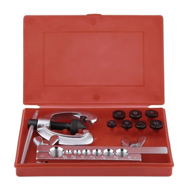 

SEESII Metal Double Flaring Tool Kit 3 Way Brake Line Car Truck Repair Portable Durable
