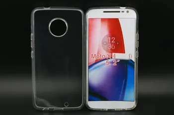 

100pcs/lot transparent smooth Soft TPU Cover Case For Motorola Moto X4 2017