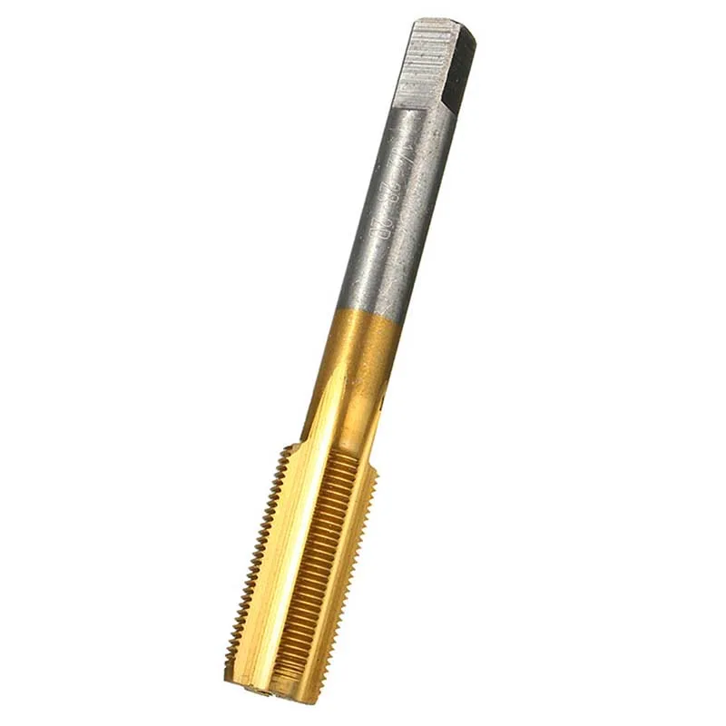 Высокоскоростное стальное титановое покрытие UNF 1/2-28 HSS титановый Метчик с покрытием& Круглый штамповочный набор правая резьба инструмент для обработки форм