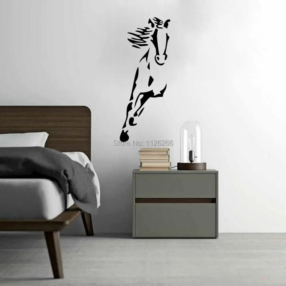 Wild Running Horse Art Vinyl Wall Sticker Animal Creative Wall Decal