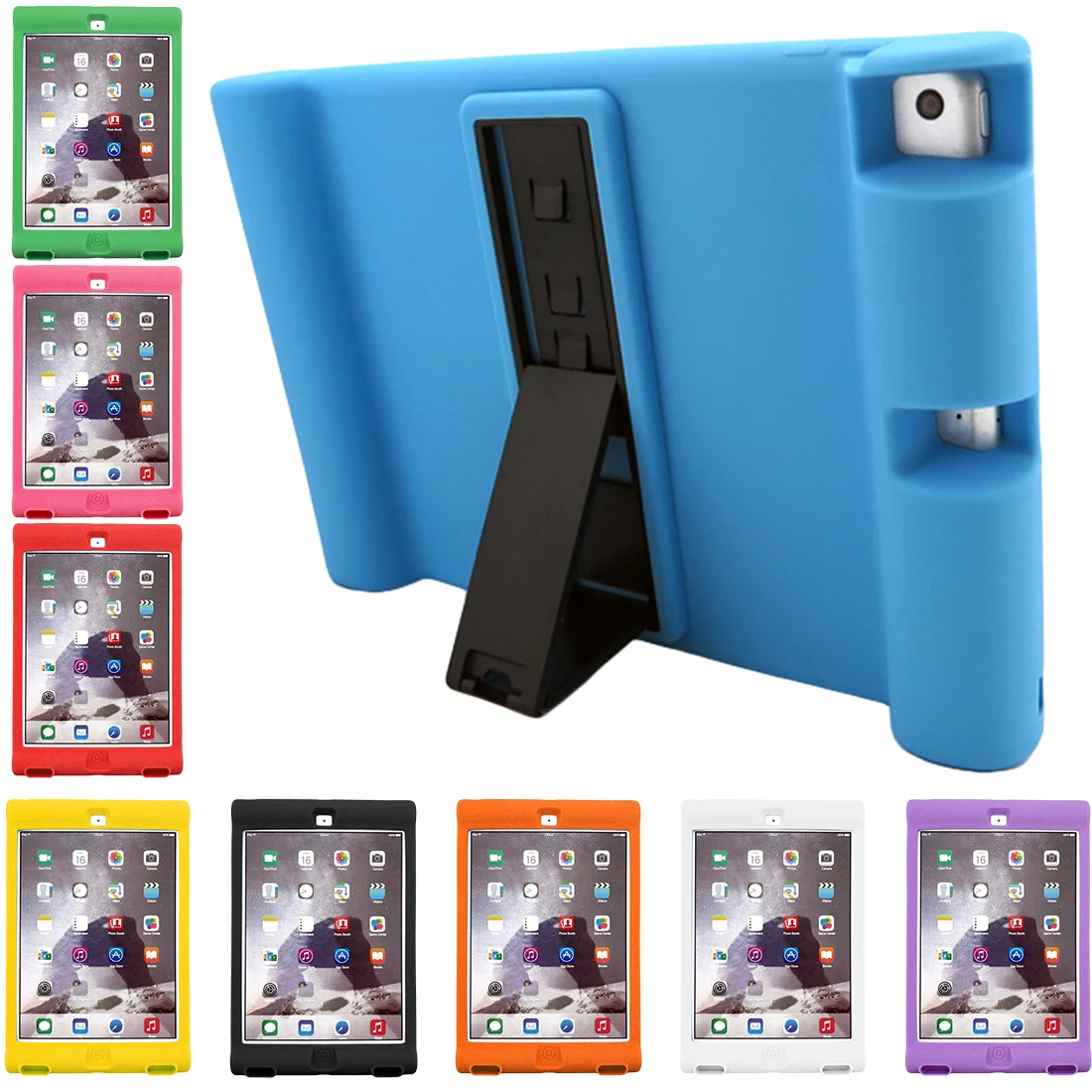 Мягкий Силиконовый Складной футляр противоударный универсальный чехол для Apple iPad защитный чехол для детей студентов