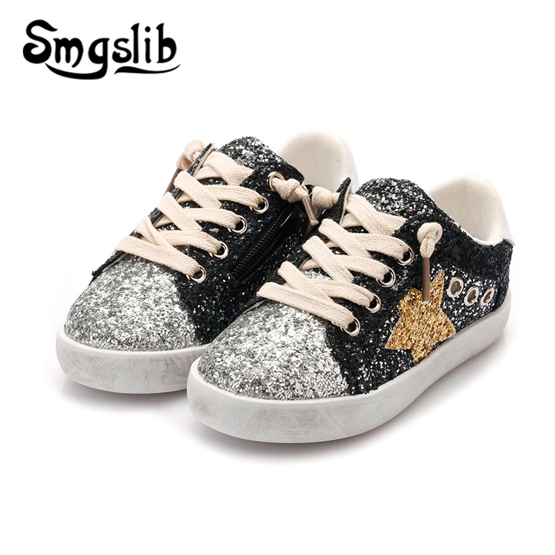 

Kids Shoes Toddler Boys Sequin Sneakers Child Girls Glitter Star Teenage Casual Shoes 2019 Spring Autumn Baby Fashion Trainer
