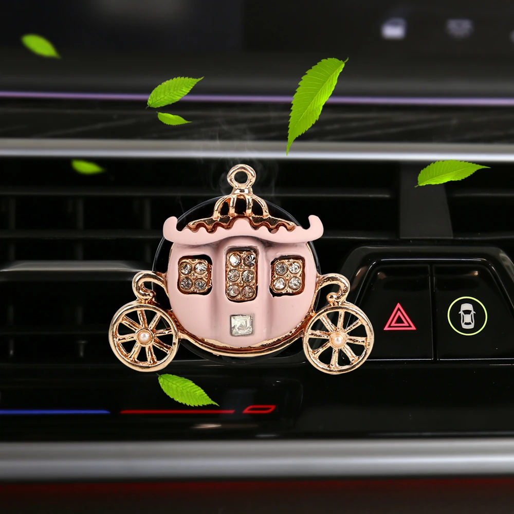FORAUTO Car Air Freshener Pumpkin Car Air perfume Clip Auto Solid Fragrance Ornament Interior Accessories