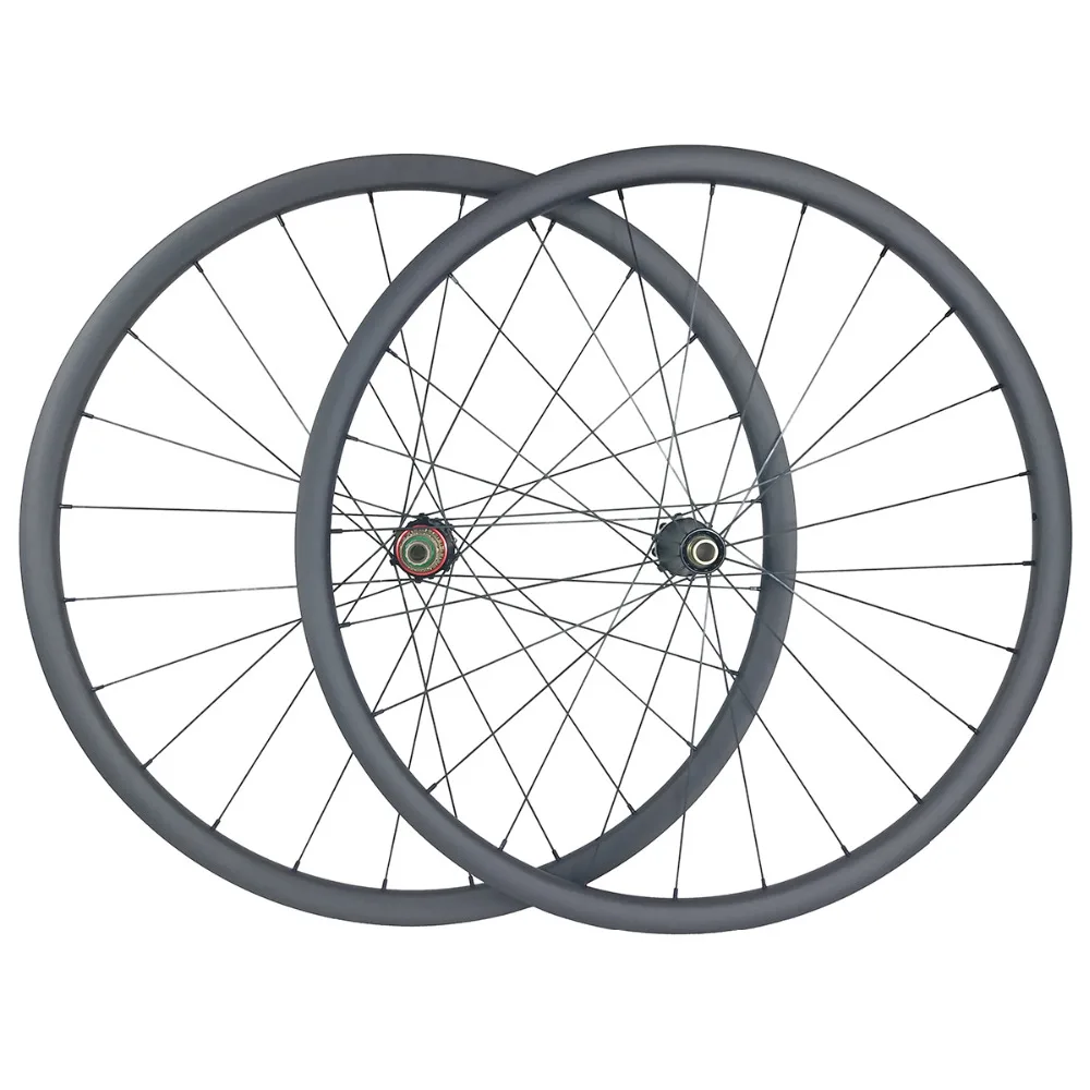 Sale 1060g 29er MTB XC tubeless carbon wheelset 27mm hookless straight pull wheels 15x100 12x142 thru UD 3K 12K matte glossy 24H 28H 0