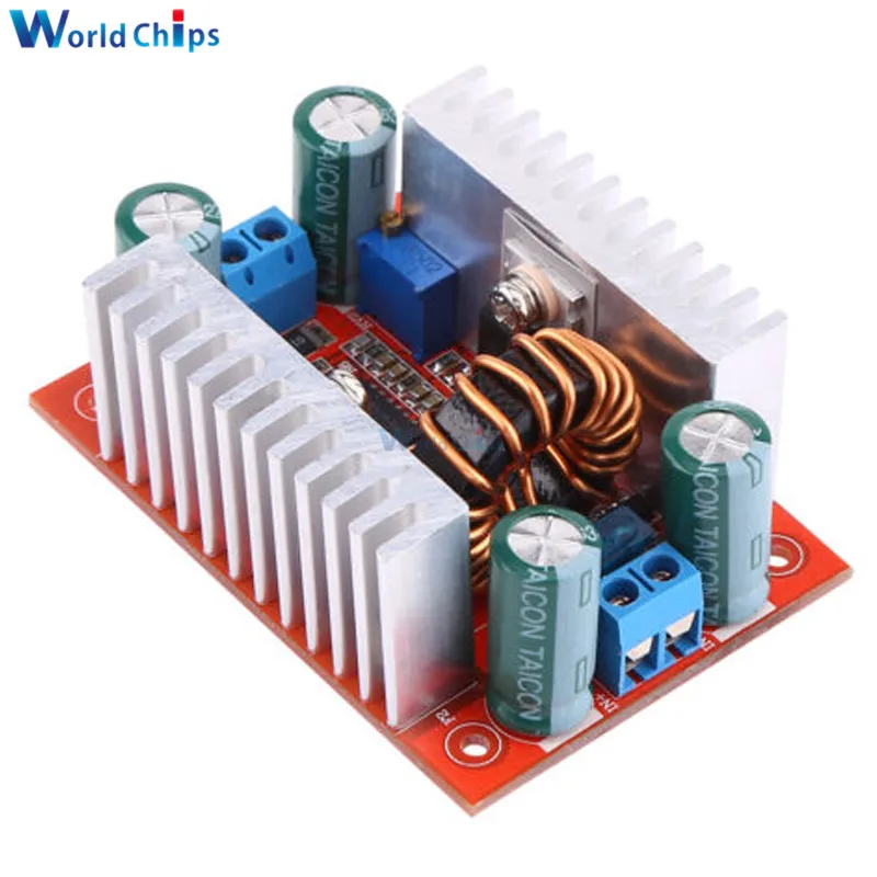 

DC 400W 15A Step-up Boost Converter Constant Current Power Supply LED Driver 8.5-50V to 10-60V Voltage Charger Step Up Module