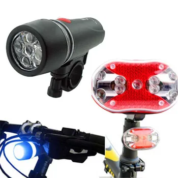 

Bicycle Bike 5 LED Front Head Torch Light 9 LED Back Rear Tail Flashlight Lamp 7.20
