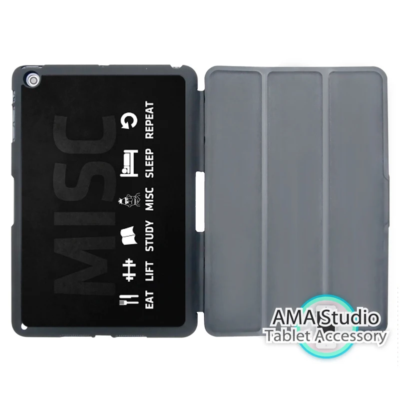 Eat Lift Study Misc Sleep Repeat Smart Cover Case For Apple iPad Mini 1 2 3 4 Air Pro 9.7 Stand Folio Wake Up Sleep Function Eat Lift Study Misc Sleep Repeat Smart Cover Case For Apple iPad Mini 1 2 3 4 Air Pro 9.7 Stand Folio Wake Up Sleep Function