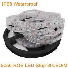 5m 12v dc ip67 ip68 impermeável smd 5050 tira conduzida de alta qualidade underwater & outdoor led strip light 300leds 60/m rgb branco