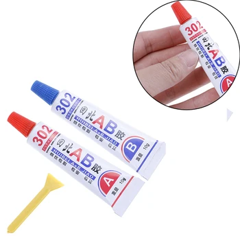 

2pcs Universal Cyanoacrylate Epoxy Glue Liquid Strong Super AB Glue 302 Metal Wood Fabric Rubber Leather Plastic UV Adhesive