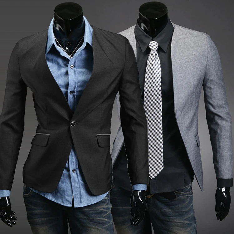 2013 Fashion Casual Mens Blazer Suits Coat Single Breasted