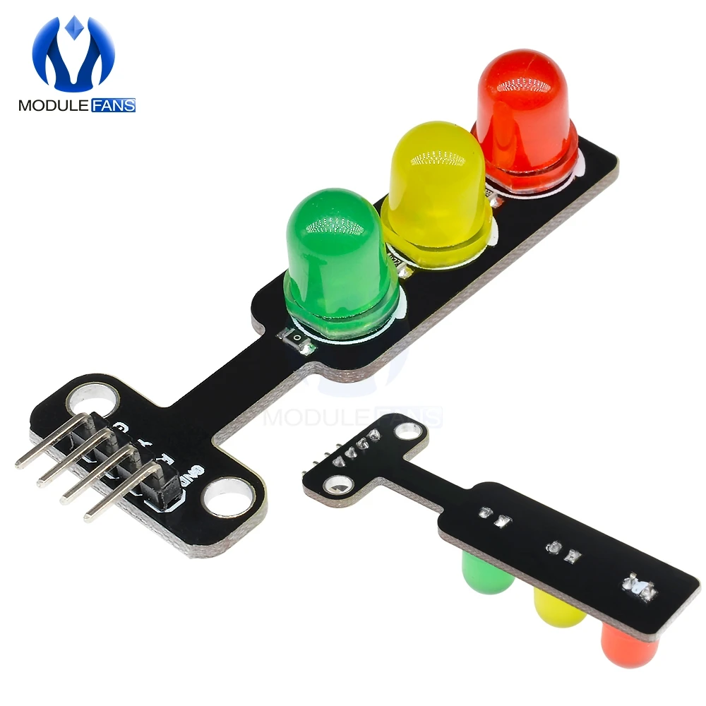 10PCS Mini 5mm LED DC 5V Traffic Light LED Display Module Board for Arduino Mini-Traffic Light for Traffic Light System Model