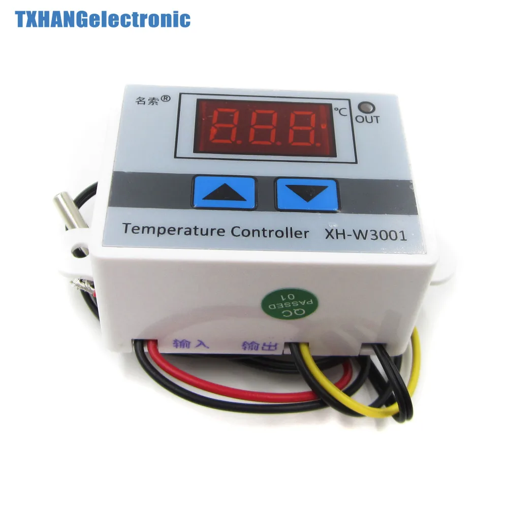 

24V Digital LED Temperature Controller 10A Thermostat Control Switch Probe with waterproof sensor W3002