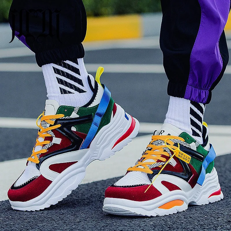 

MUMUELI Mix Red Black white 2019 Designer Casual Trainers Breathable Shoes Men High Quality Fashion Luxury Brand Sneakers SH-109