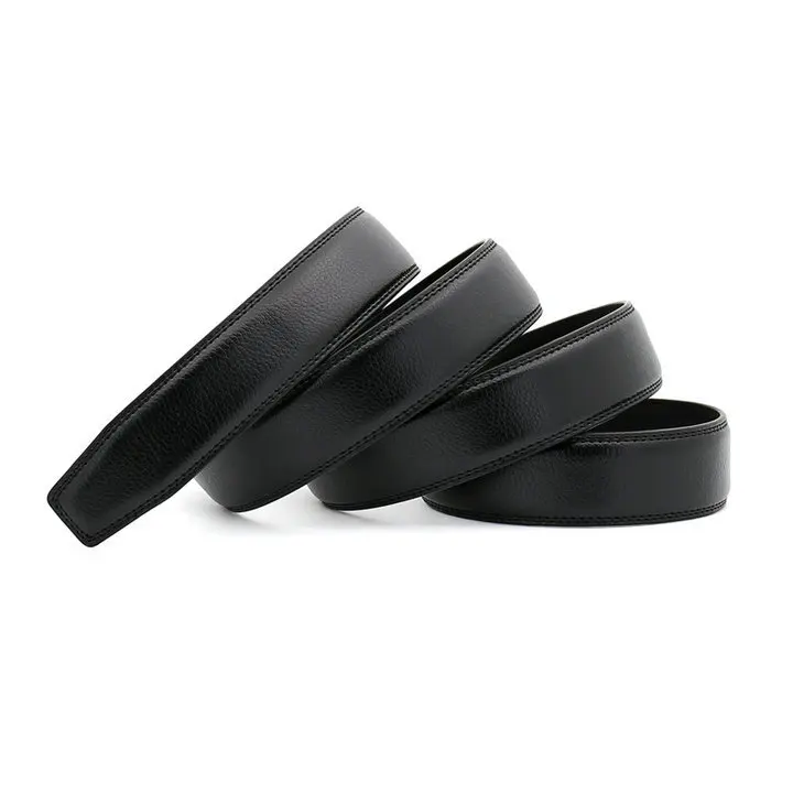bulliant belt 3.0cm 3.1cm Width Leather Belt Men Without Buckle Mens Belts Luxury Genuine Leather Belt Stap Black Brown 110cm-130cm CE3300 genuine leather belt