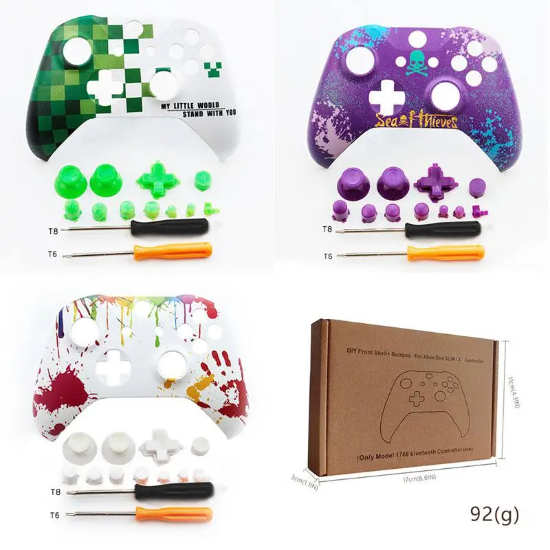 

EastVita Handle ABS Protective Hard Case Cover Skin Shell for Xbox One S Controller with Thumbsticks Stick Caps and buttons r29