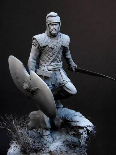 Persian Warrior White metal figures Tin toy soldier 75 mm 