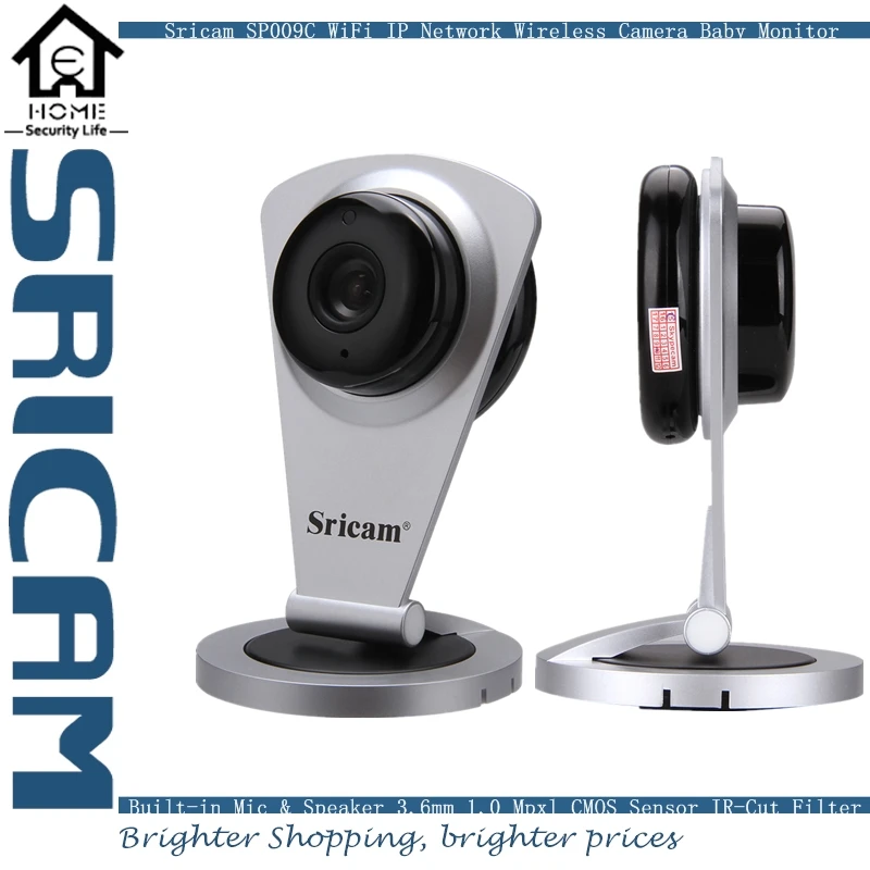  Sricam SP009C 720P Mini Wireless IP Camera Wireless WIFI Night Vision IR P2P Remote View Home Surveillance CCTV Security Cam P2P 