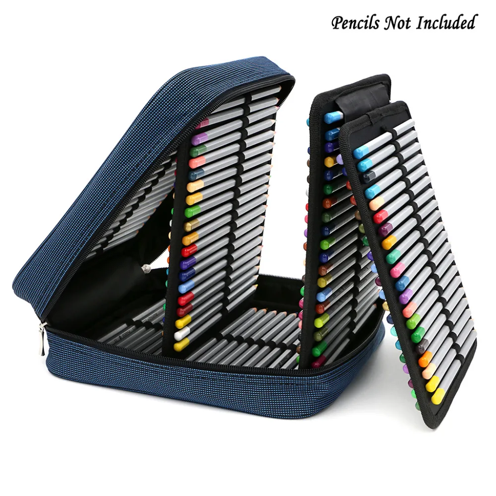 160 Pencil Holder Large Capacity School Colored Pencil Case Oxford
