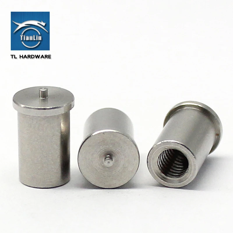 

304 stainless steel spot welding nut column / welding nut / welding point stud / internal thread type welding welding nail M3-M6
