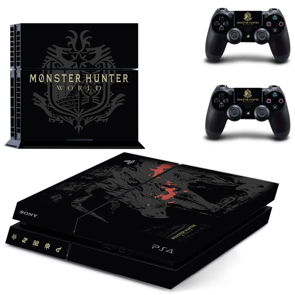 Monster Hunter World MHW PS4 наклейка на кожу Виниловая для Sony Playstation 4 консоль и 2 контроллера