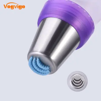 

VOGVIGO Decorating Mold Chocolate Cookie Valentine Heart Flower Fondant Cake Nozzles DIY Stainless Steel Icing Piping Nozzle