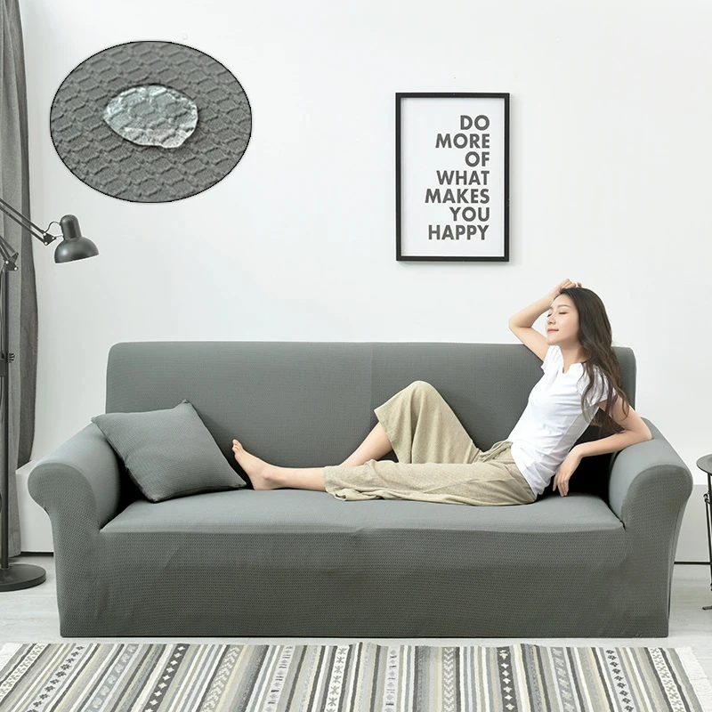 

New Waterproof Sofa Cover Knitting Polyester Universal Slipcover Couch Cover Thicker Sofa Towel Elastic Covers for Living Room
