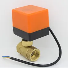 Электрический моторизованный латунный шаровой клапан DN15 AC 220 В 2 Way 3-Wire шаровой клапан с электрическим приводом
