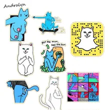 3 Style DIY Waterproof Stickers without repetition Middle Finger Cats Bomb stickers For Car Motorcycle Toy