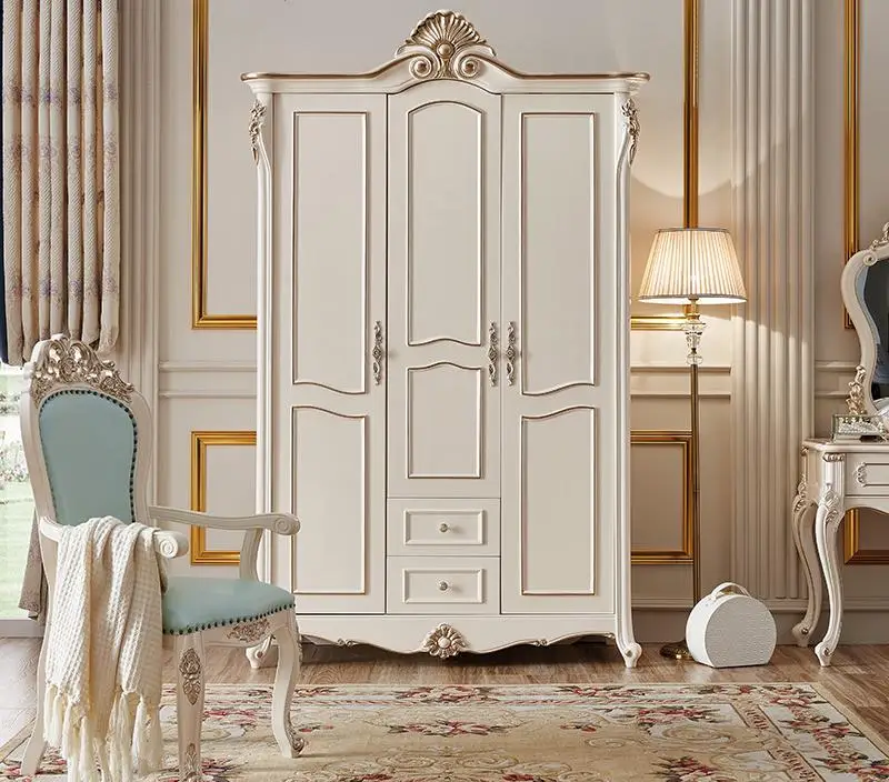 ProCARE Bedroom Furniture China Antique Solid Wood 3 /4 Doors Wardrobe /Closet