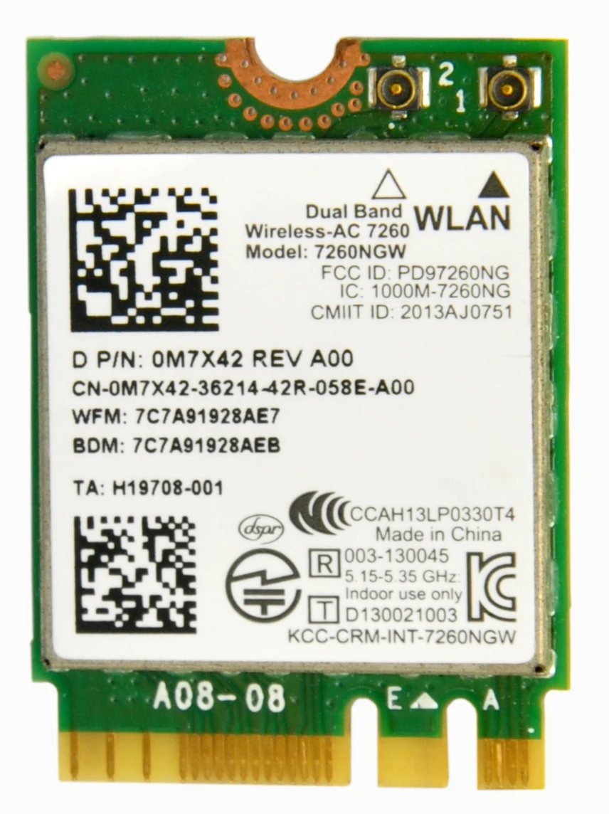 867 Мбит/с 7260 AC M2 NGFF Mini PCI-E WiFi карта для Intel 7260NGW двухдиапазонный беспроводной-AC 802.11AC