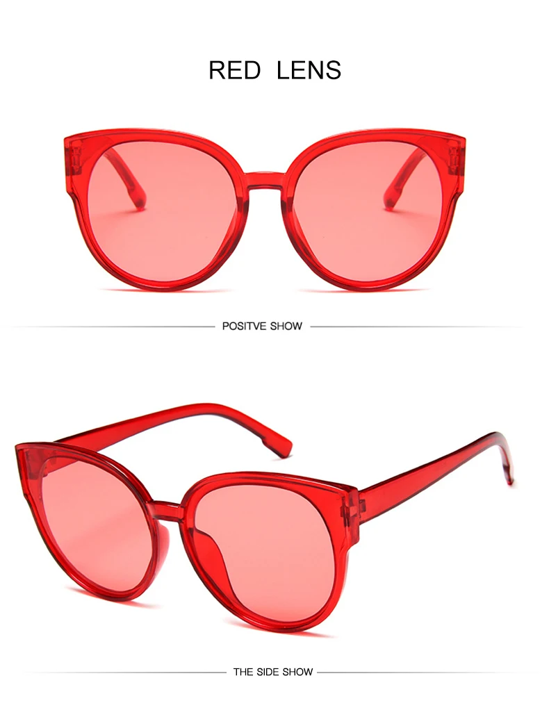 LS JOHN Vintage Sunglasses Women Cat Eye Sunglasses Sexy Summer Red Sun Glasses for Female Brand Designer Eyewear UV400